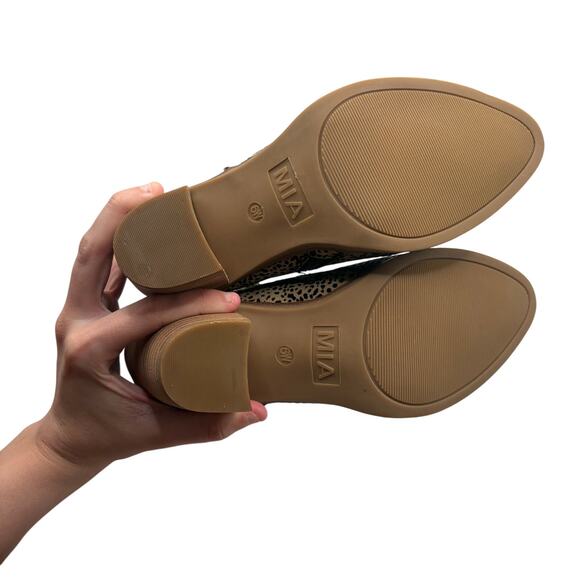 Stitch Fix MIA Spotted Animal Western Ankle Boots Booties Tracee Leopard 6.5W - Picture 6 of 6